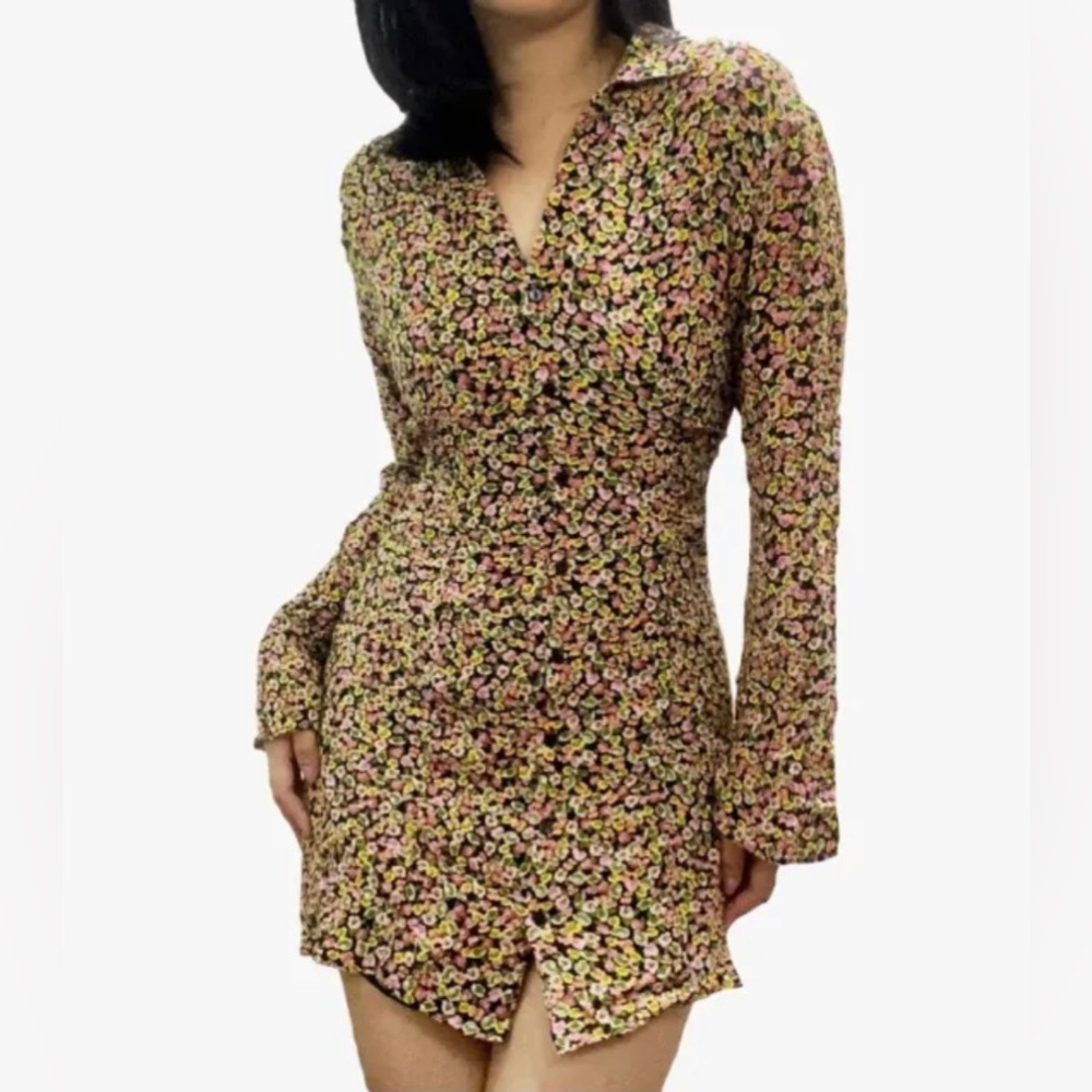Zara Retro Floral Mini Dress